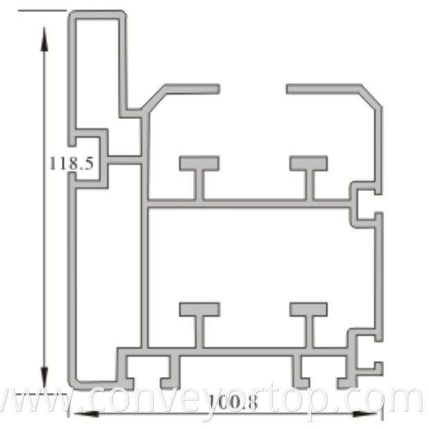 Aluminum profile for guide rail